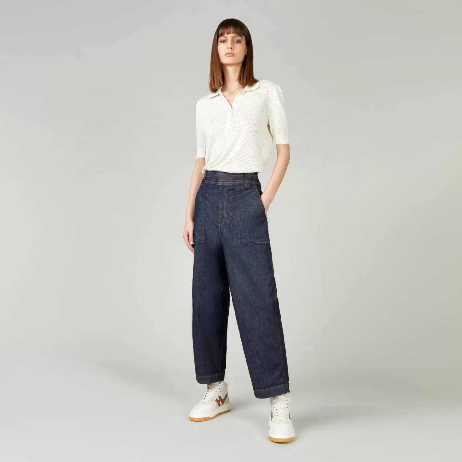 Donna Hogan Pantalone Mom Fit In Denim